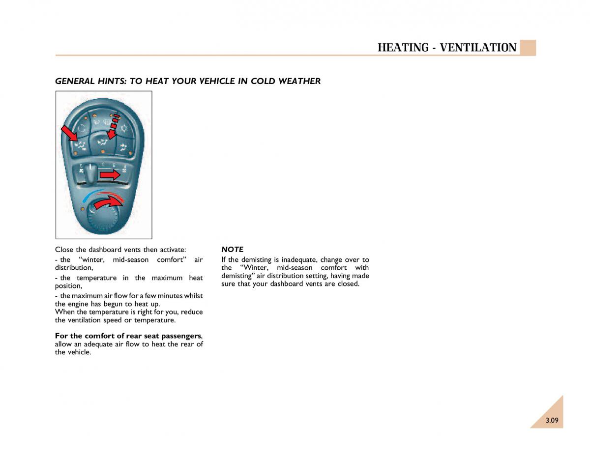 Renault Espace III 3 owners manual / page 76