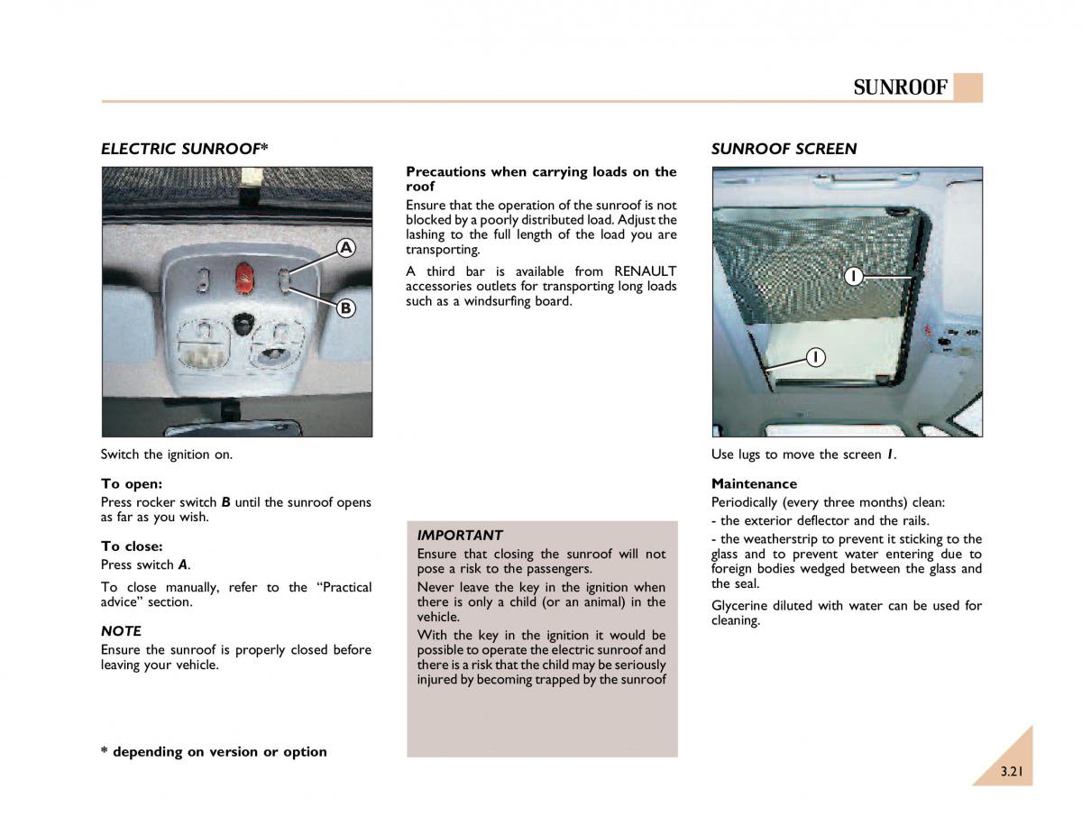 Renault Espace III 3 owners manual / page 88