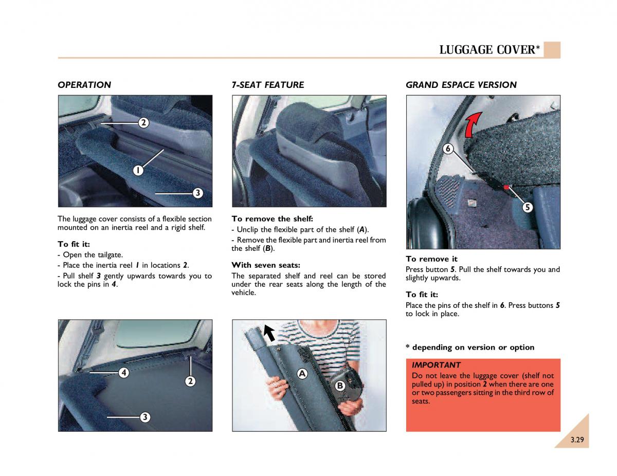 Renault Espace III 3 owners manual / page 96