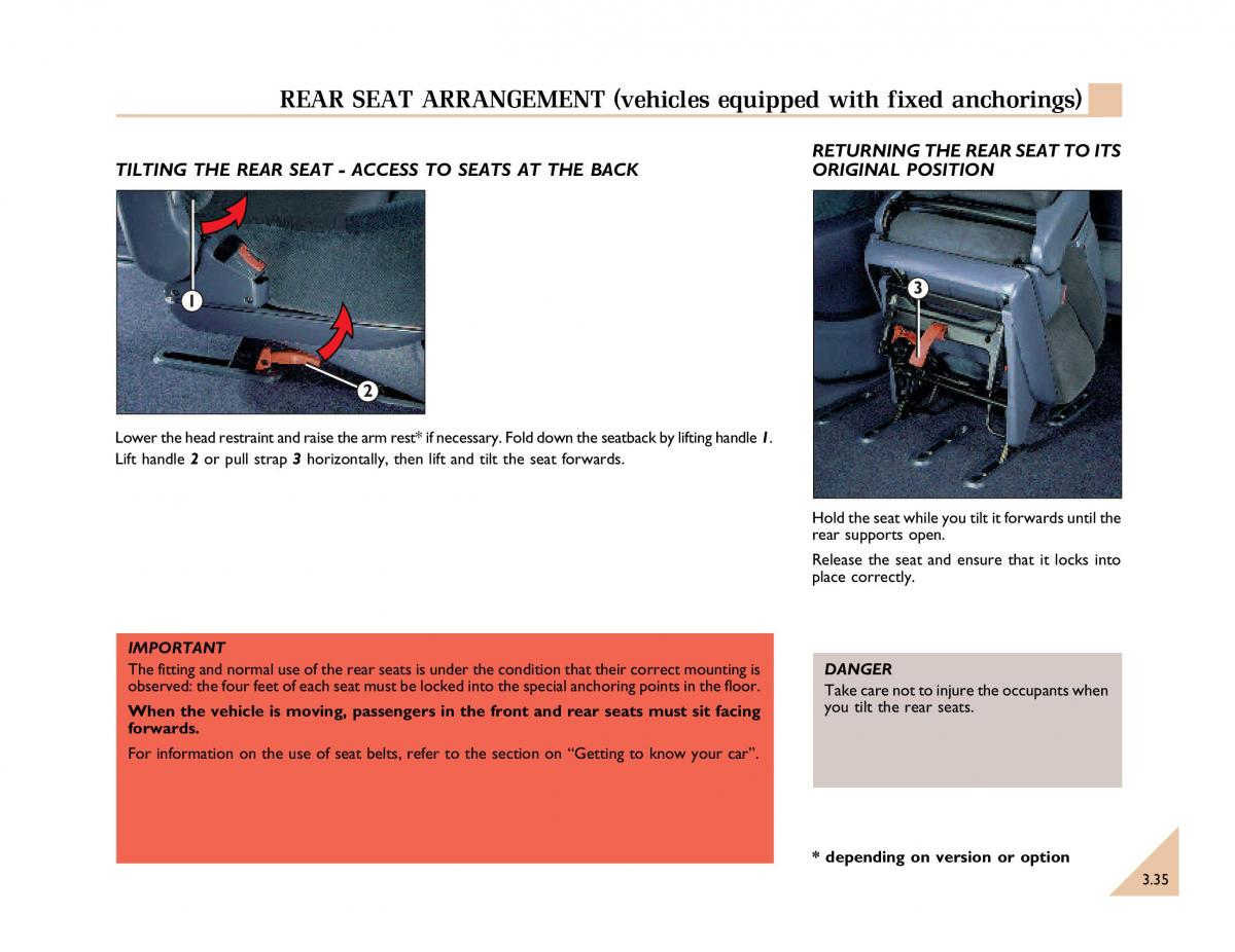 Renault Espace III 3 owners manual / page 102