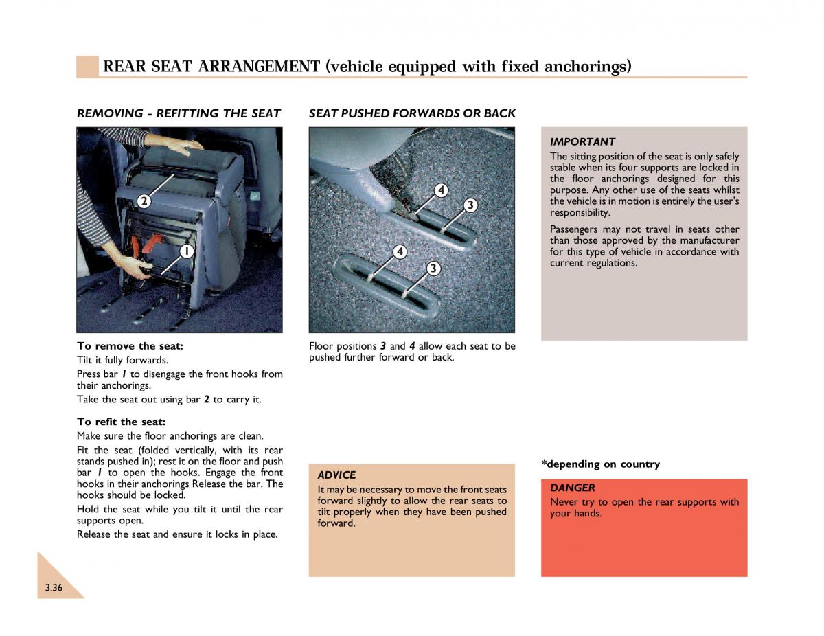 Renault Espace III 3 owners manual / page 103