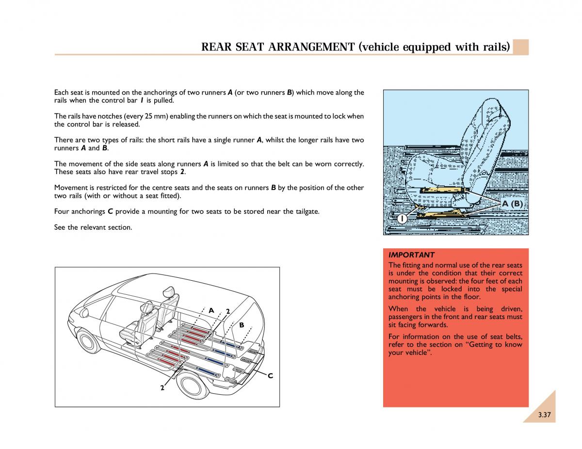 Renault Espace III 3 owners manual / page 104