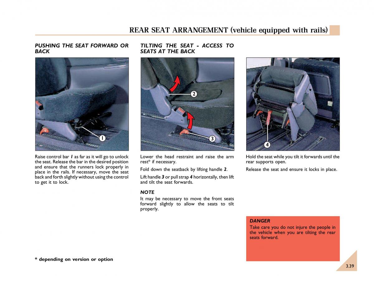 Renault Espace III 3 owners manual / page 106