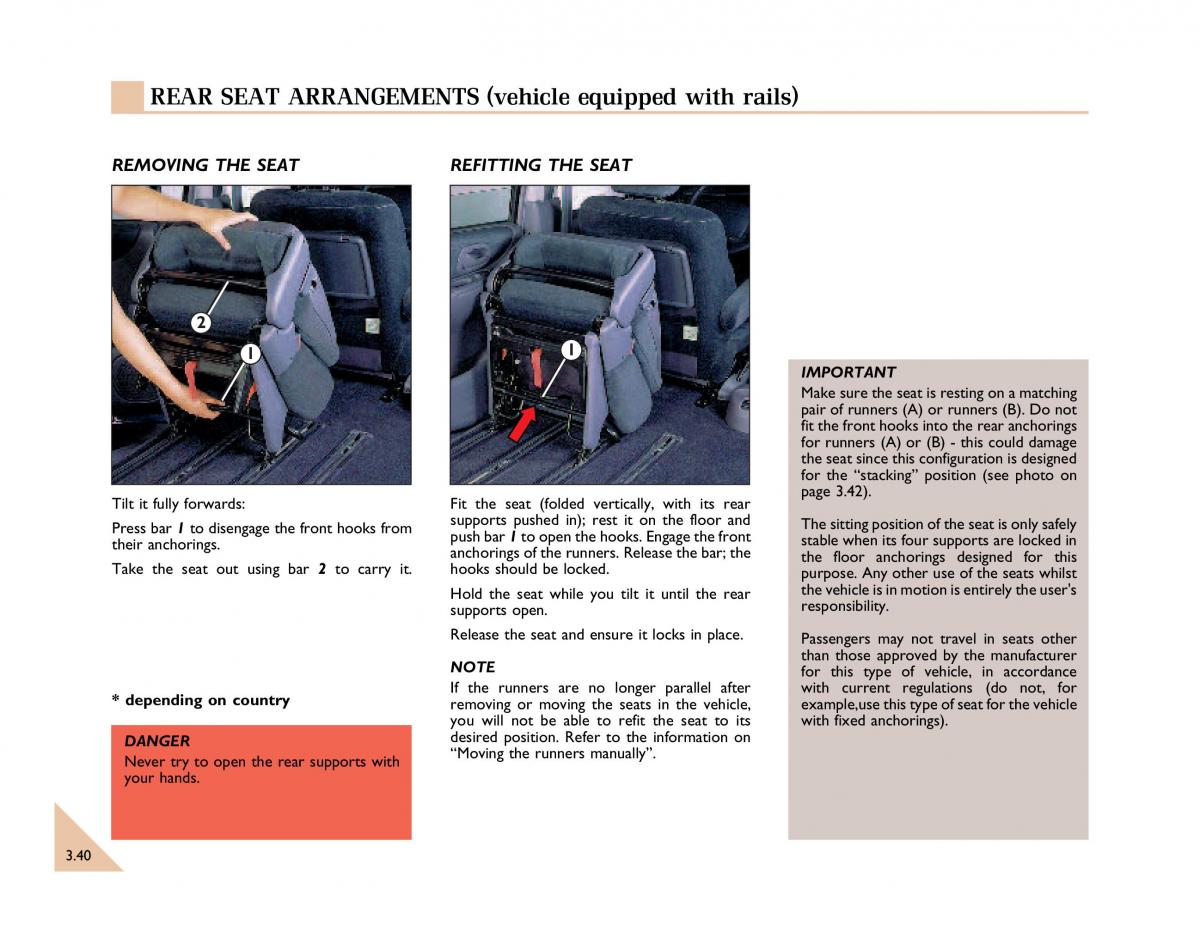 Renault Espace III 3 owners manual / page 107