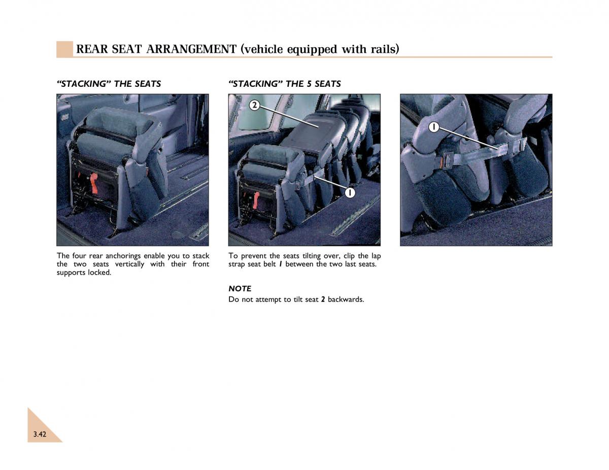 Renault Espace III 3 owners manual / page 109