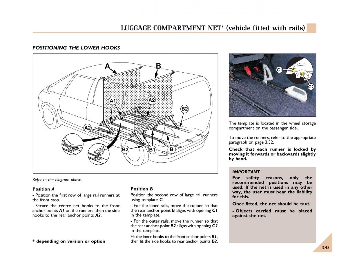 Renault Espace III 3 owners manual / page 112