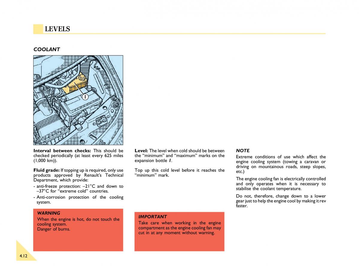 Renault Espace III 3 owners manual / page 125