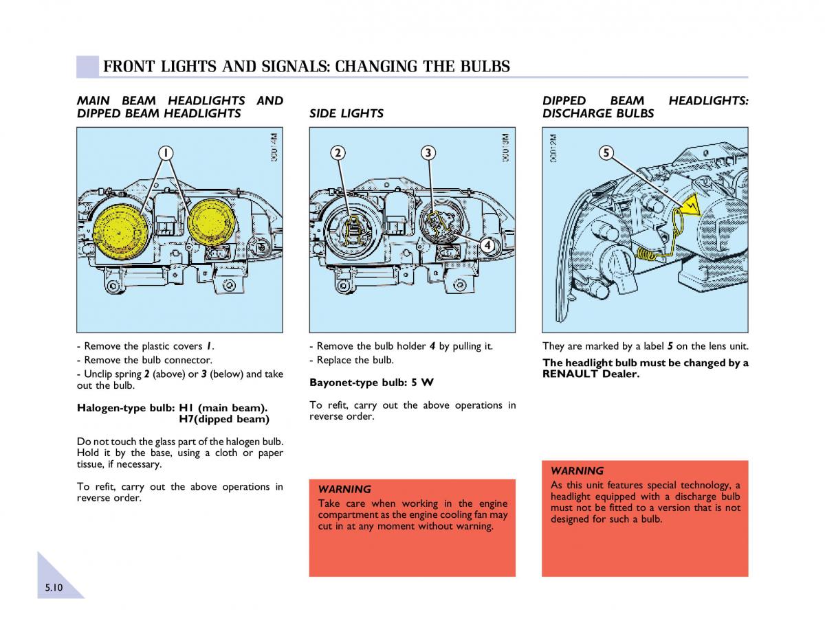 Renault Espace III 3 owners manual / page 141