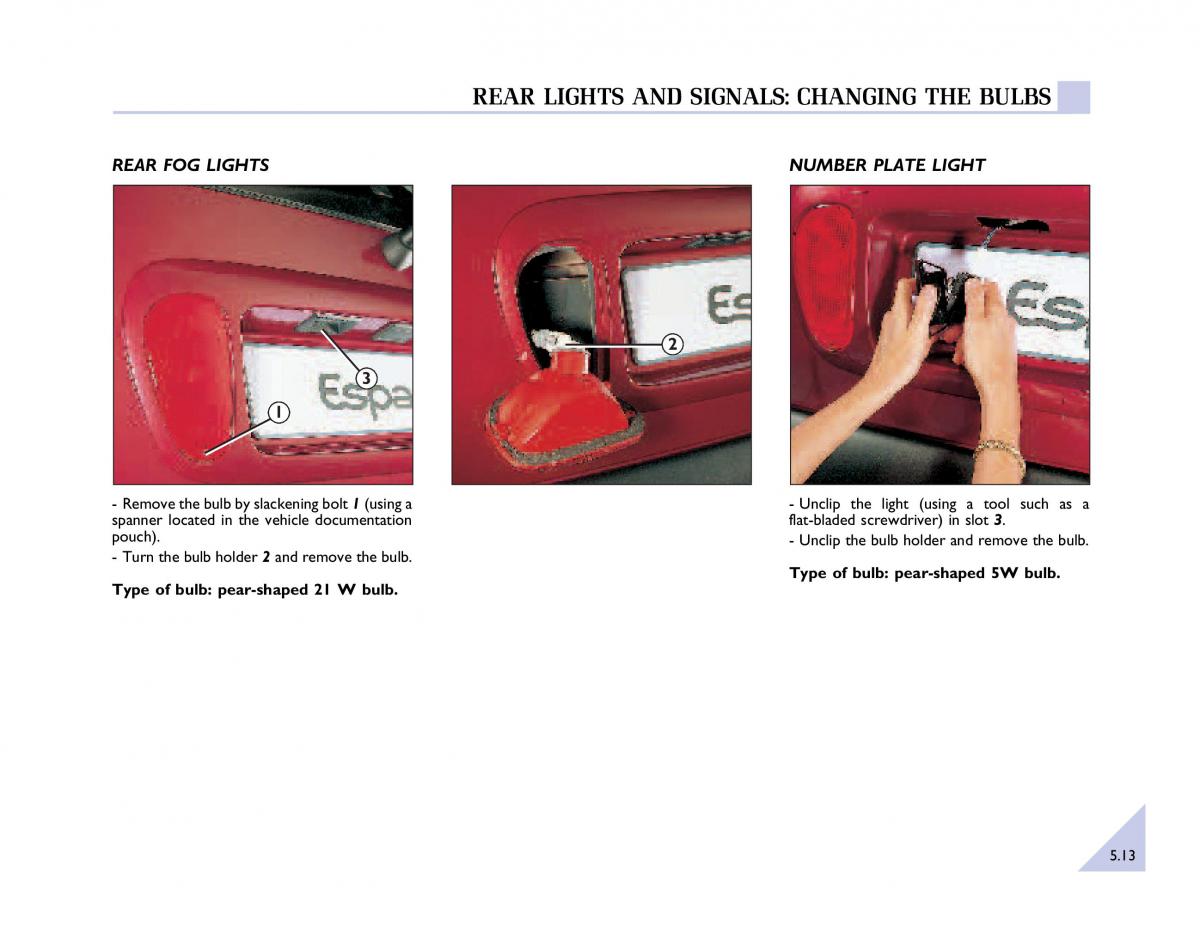 Renault Espace III 3 owners manual / page 144