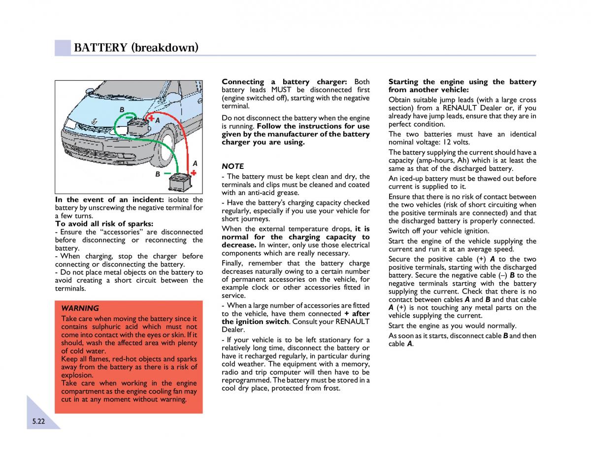 Renault Espace III 3 owners manual / page 153