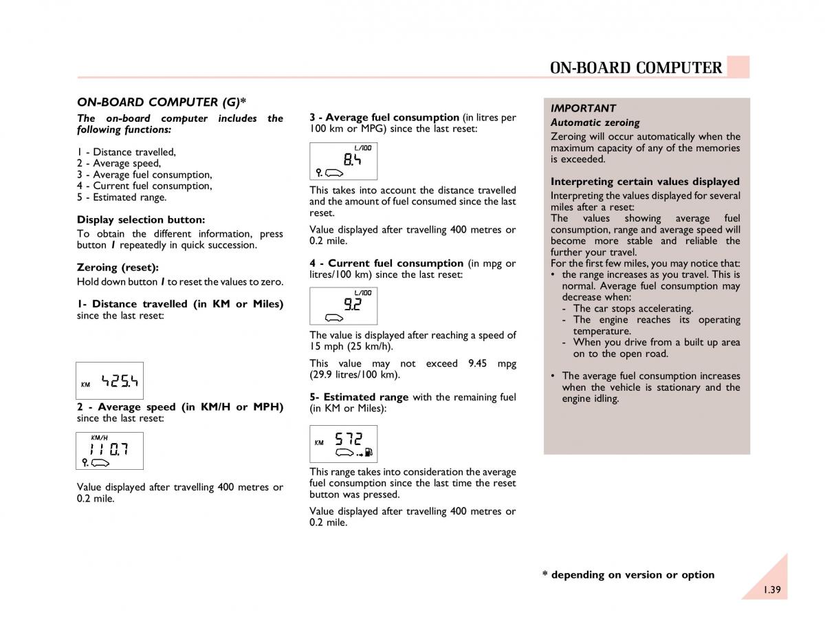 Renault Espace III 3 owners manual / page 44