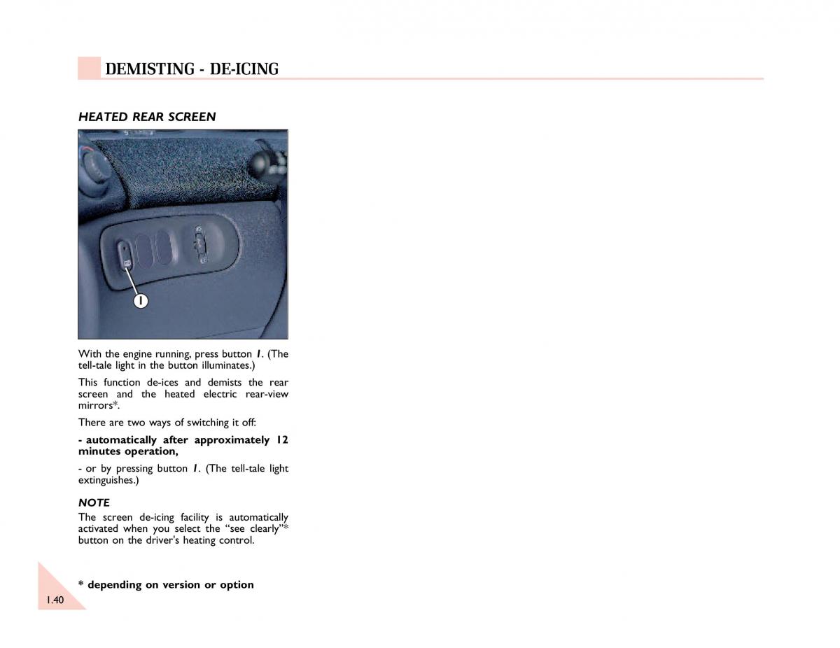 Renault Espace III 3 owners manual / page 45