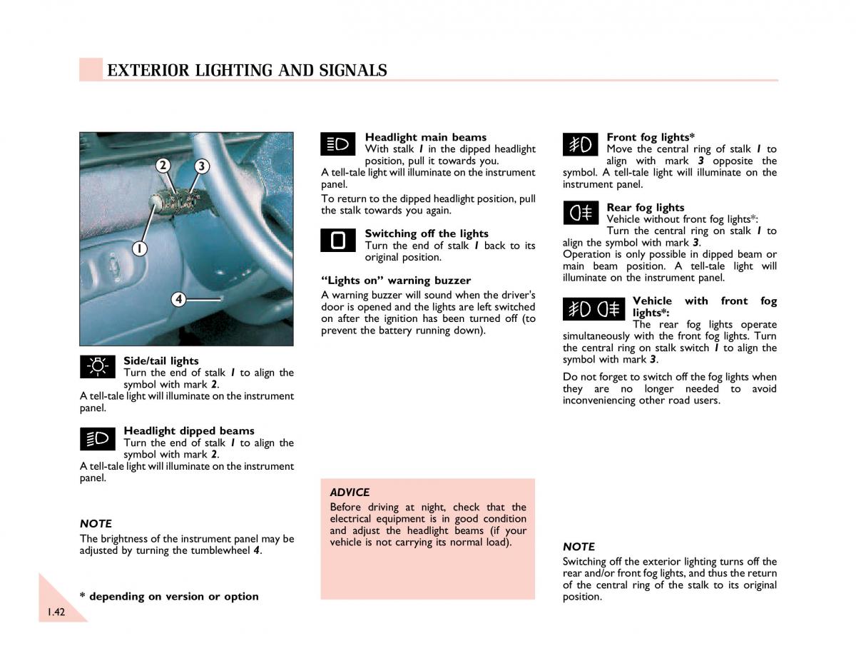 Renault Espace III 3 owners manual / page 47