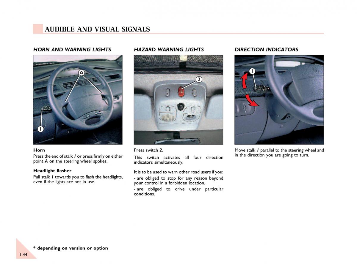 Renault Espace III 3 owners manual / page 49