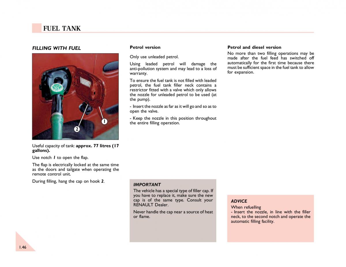 Renault Espace III 3 owners manual / page 51