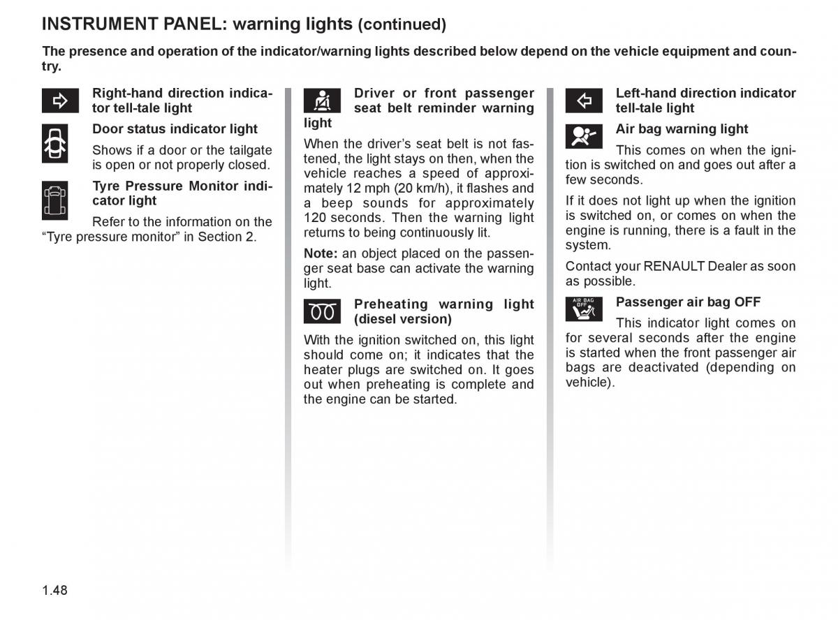 Renault Espace IV 4 owners manual / page 57