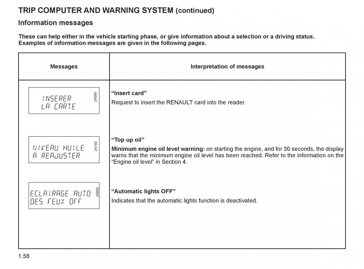 Renault Espace IV 4 owners manual / page 67