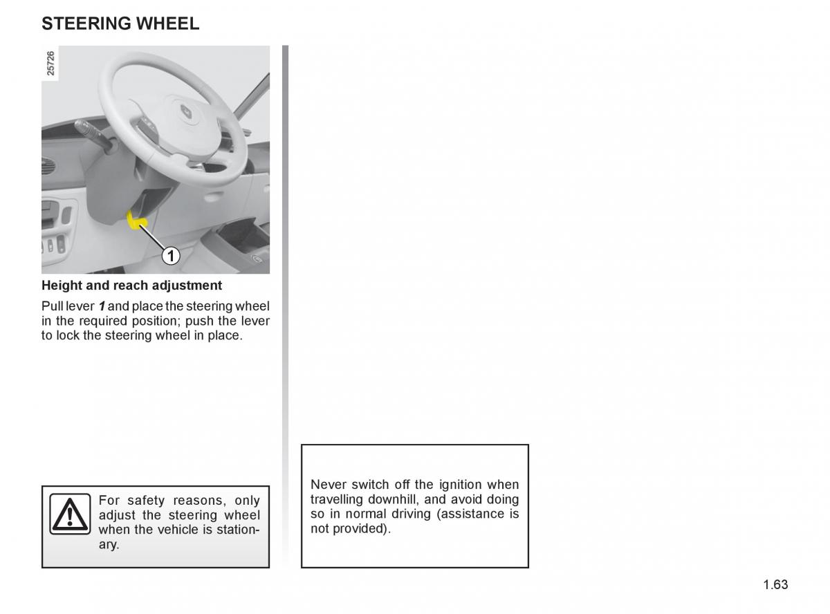 Renault Espace IV 4 owners manual / page 72