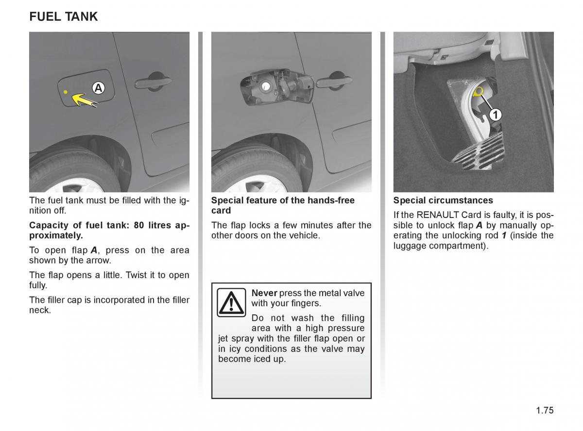 Renault Espace IV 4 owners manual / page 84