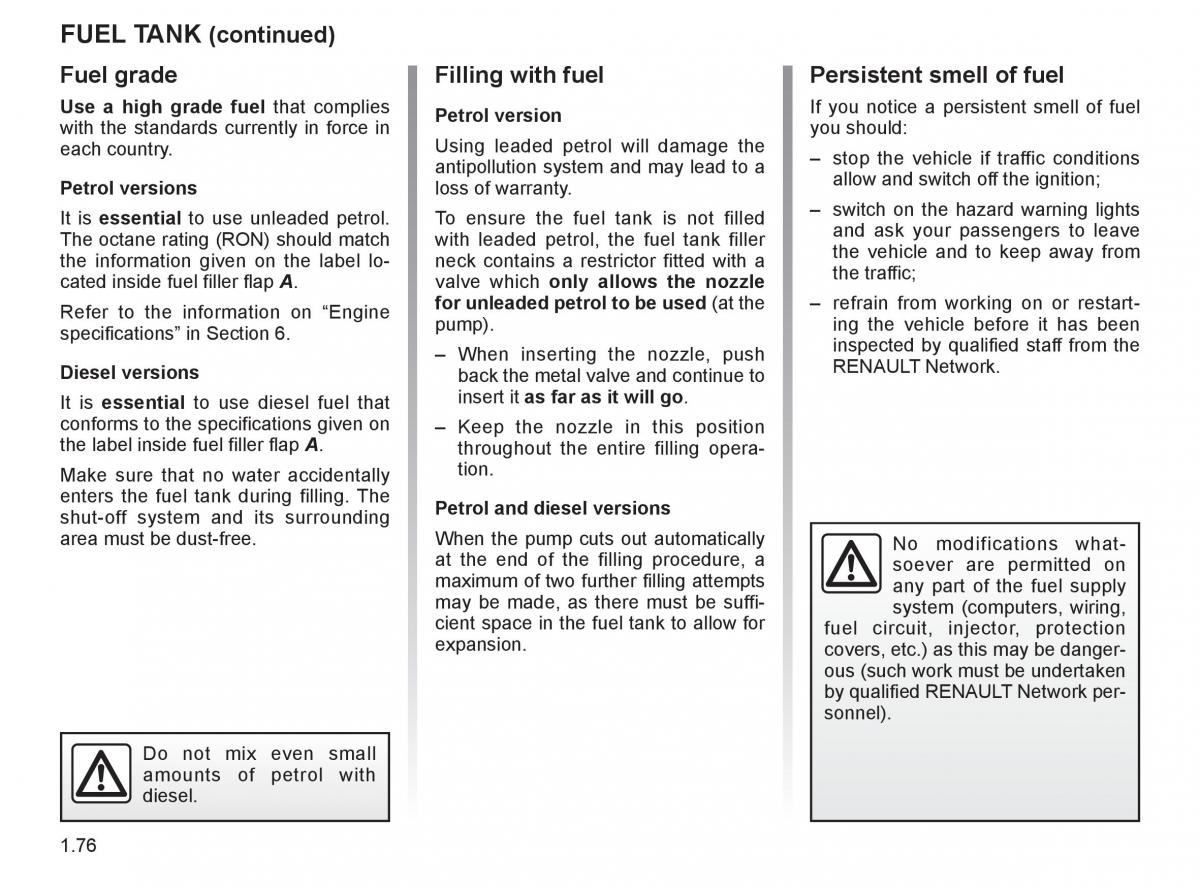 Renault Espace IV 4 owners manual / page 85