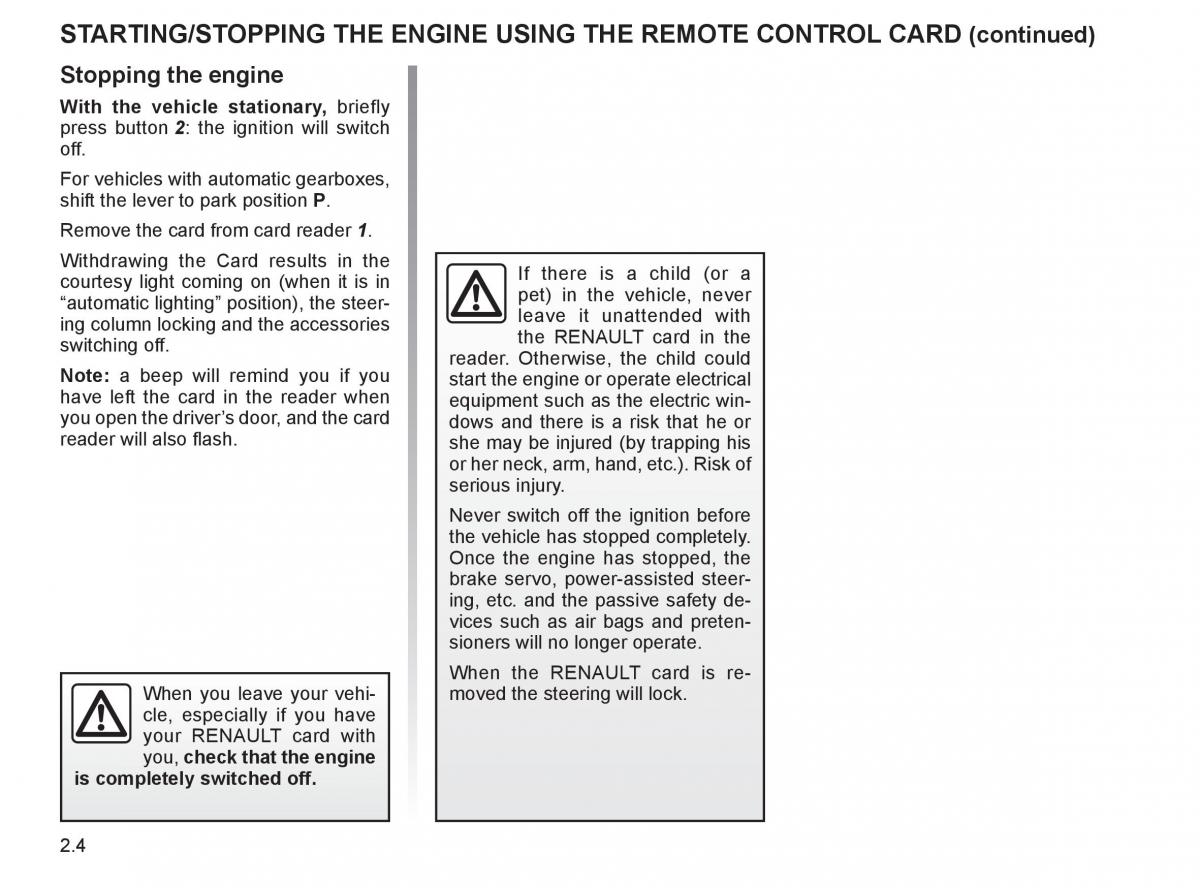 Renault Espace IV 4 owners manual / page 89