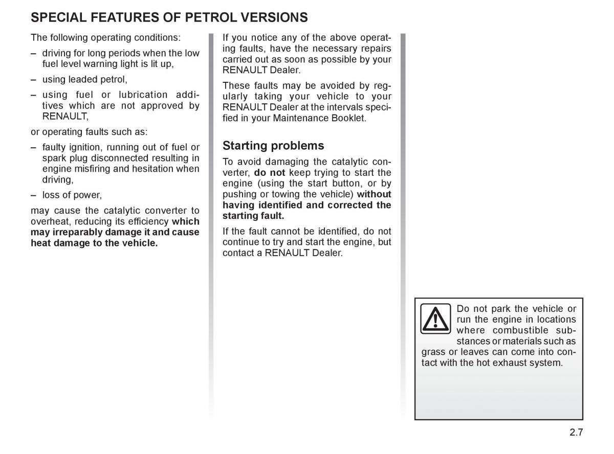 Renault Espace IV 4 owners manual / page 92