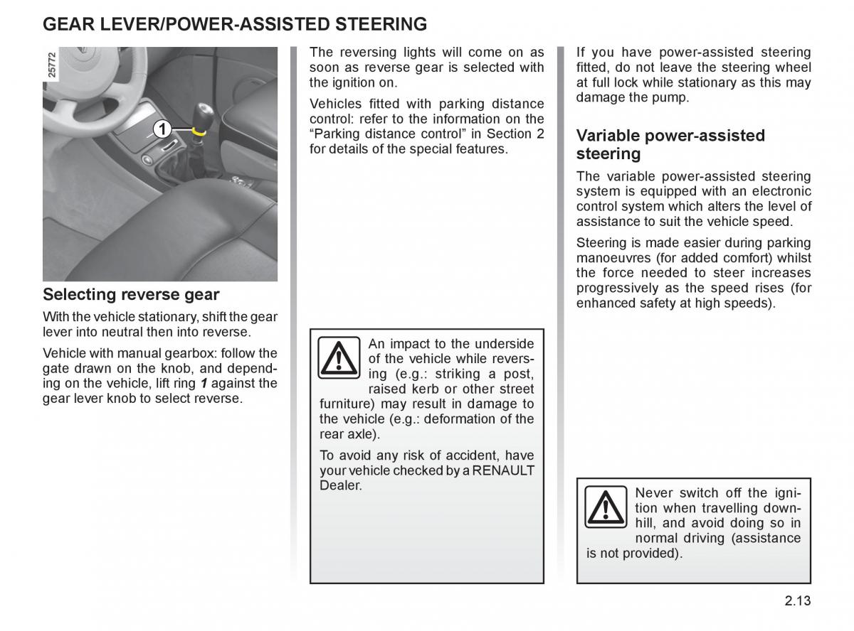 Renault Espace IV 4 owners manual / page 98