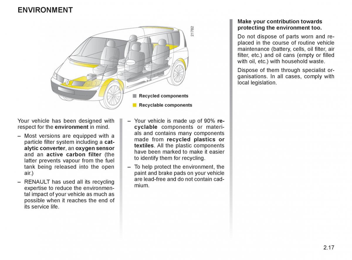 Renault Espace IV 4 owners manual / page 102