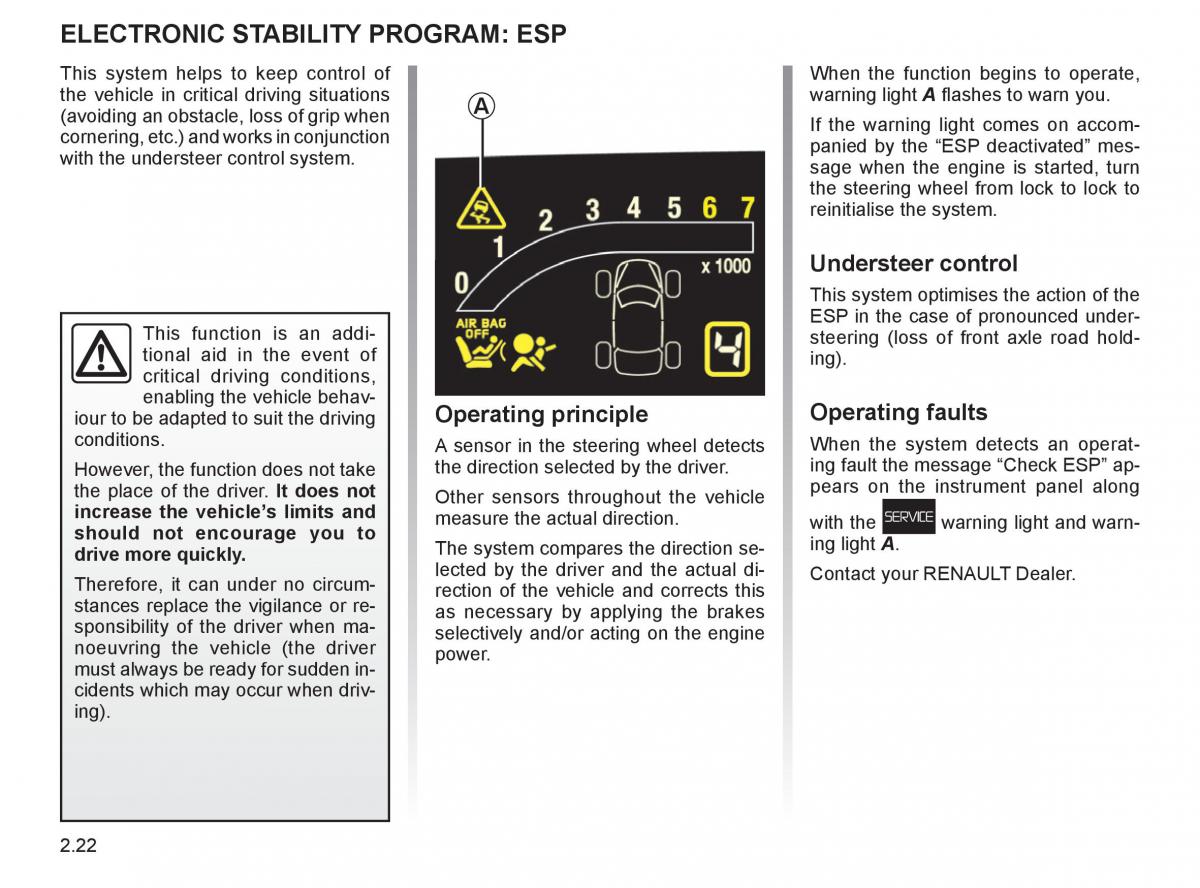 Renault Espace IV 4 owners manual / page 107