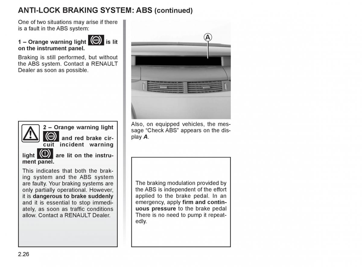 Renault Espace IV 4 owners manual / page 111