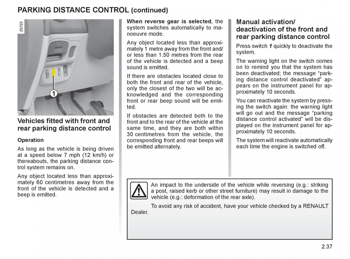 Renault Espace IV 4 owners manual / page 122