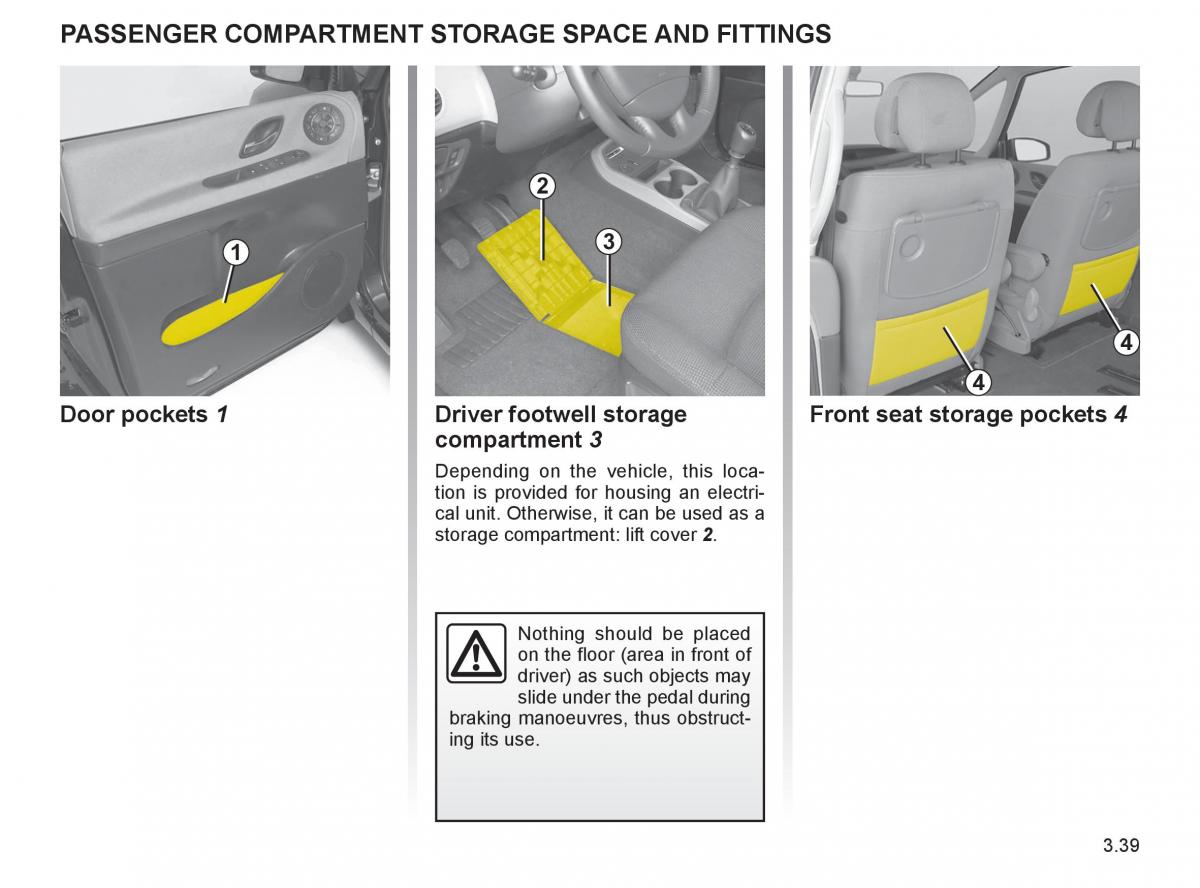 Renault Espace IV 4 owners manual / page 166