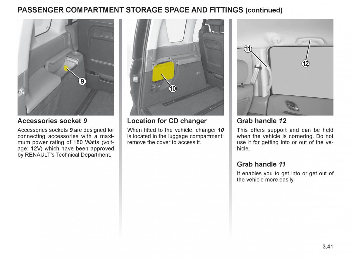 Renault Espace IV 4 owners manual / page 168