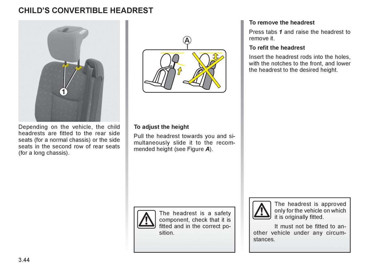 Renault Espace IV 4 owners manual / page 171