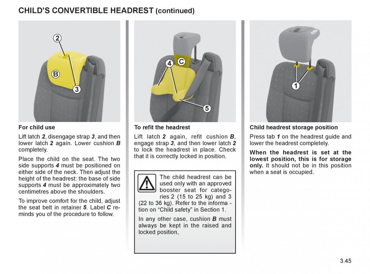 Renault Espace IV 4 owners manual / page 172