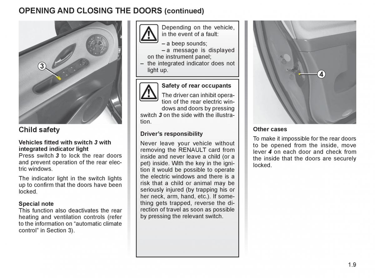 Renault Espace IV 4 owners manual / page 18