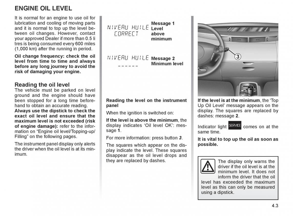 Renault Espace IV 4 owners manual / page 190