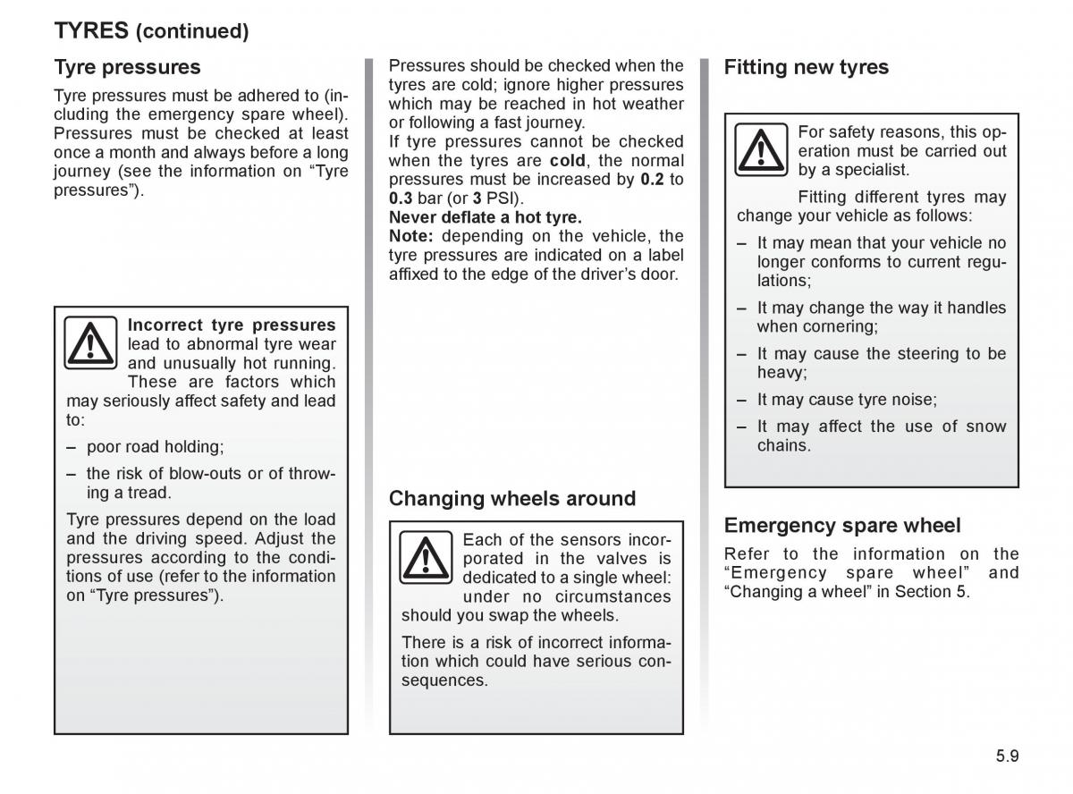 Renault Espace IV 4 owners manual / page 212