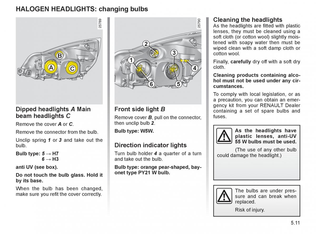 Renault Espace IV 4 owners manual / page 214