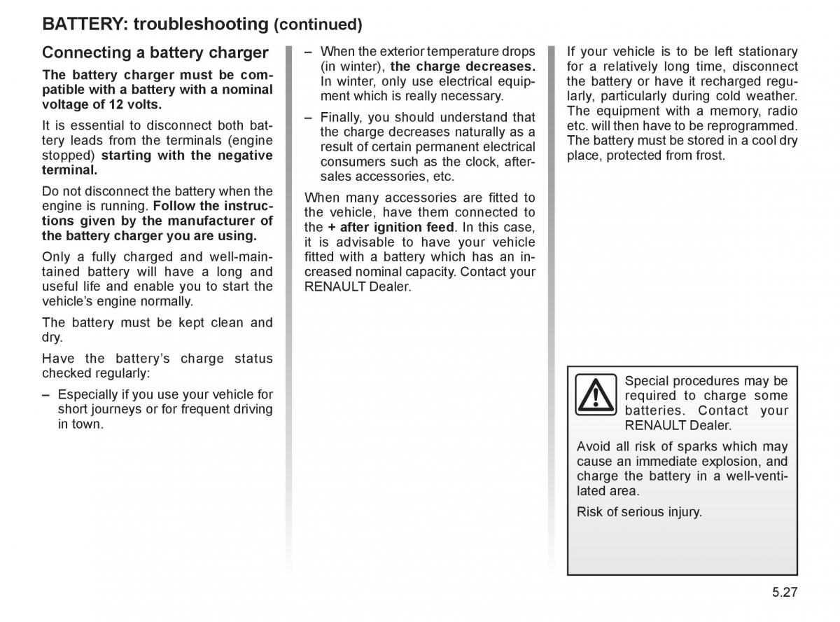 Renault Espace IV 4 owners manual / page 230