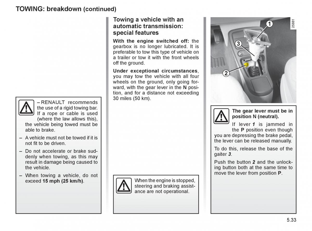 Renault Espace IV 4 owners manual / page 236