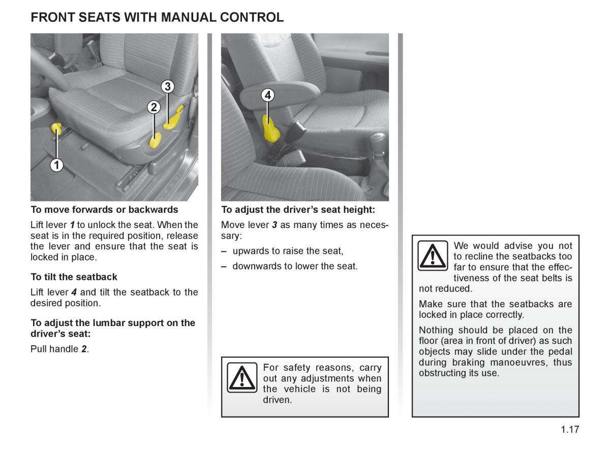 Renault Espace IV 4 owners manual / page 26