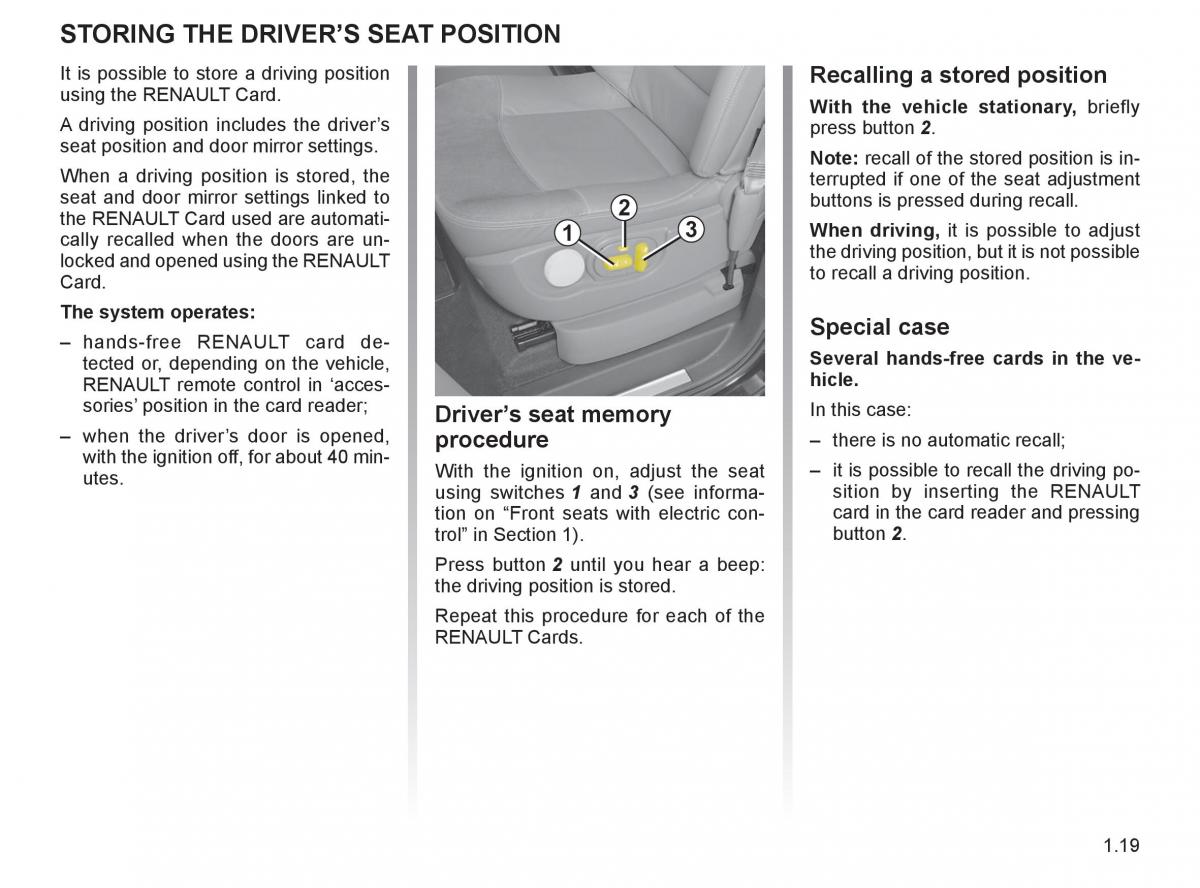 Renault Espace IV 4 owners manual / page 28