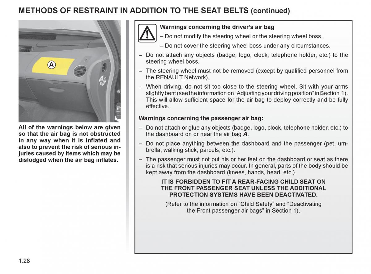 Renault Espace IV 4 owners manual / page 37