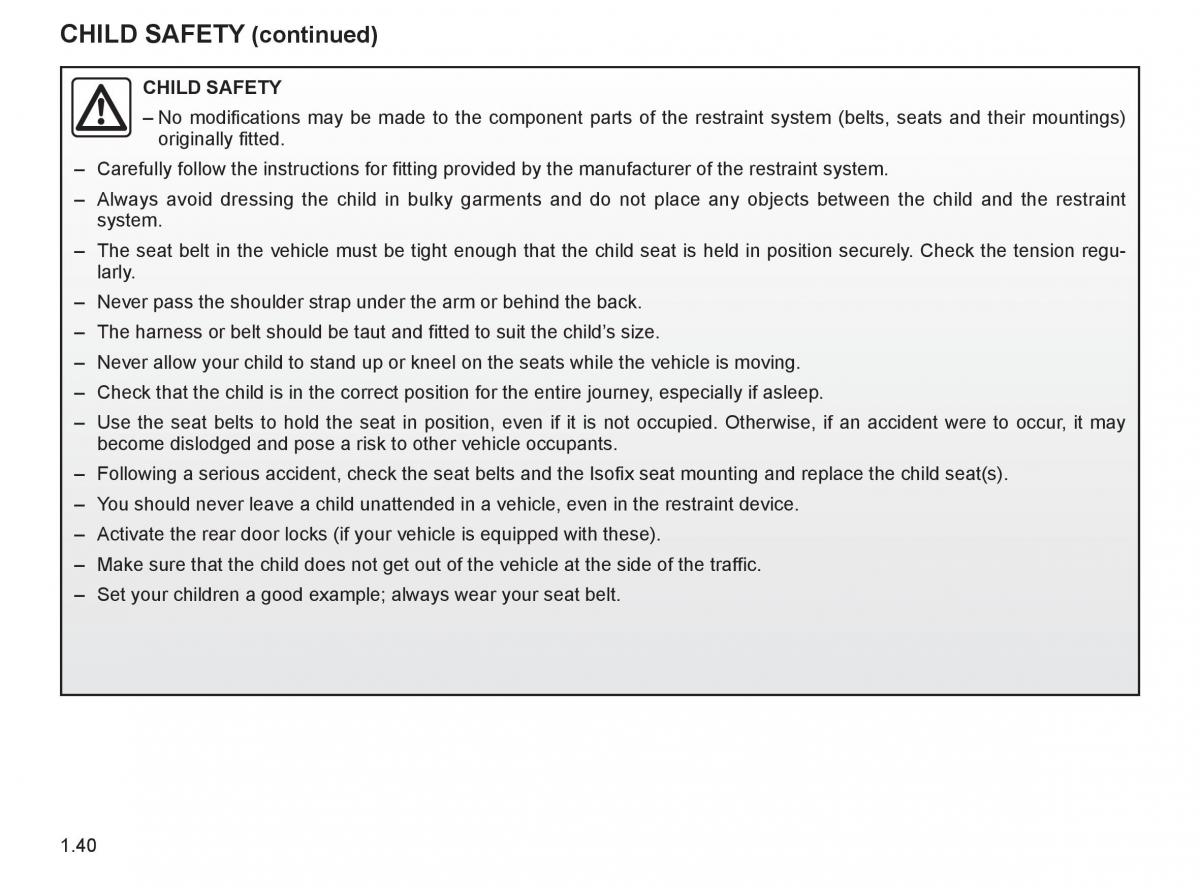 Renault Espace IV 4 owners manual / page 49