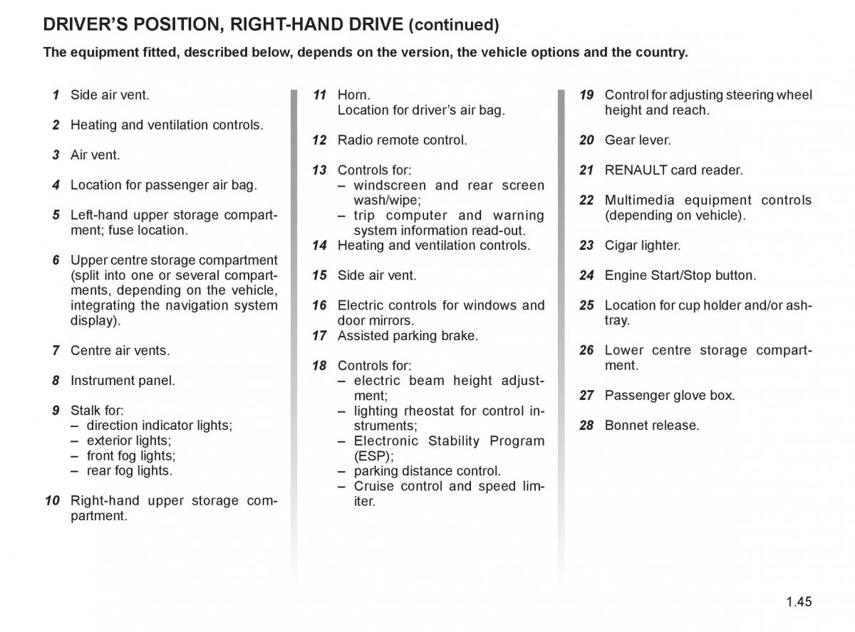 Renault Espace IV 4 owners manual / page 54