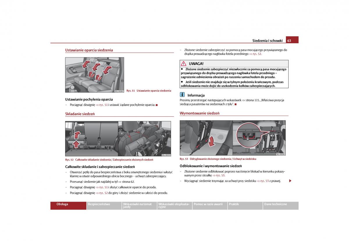 Skoda Roomster instrukcja obslugi / page 65