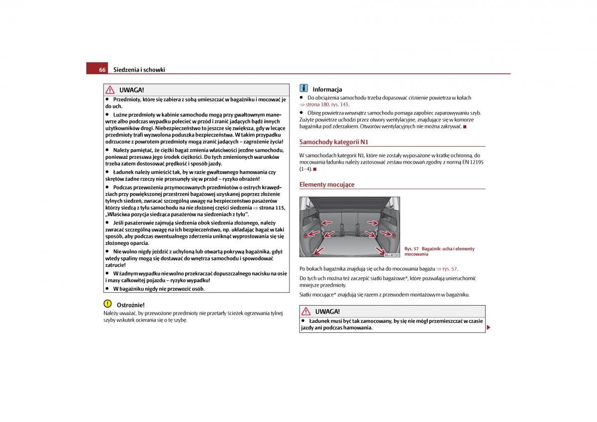 Skoda Roomster instrukcja obslugi / page 68