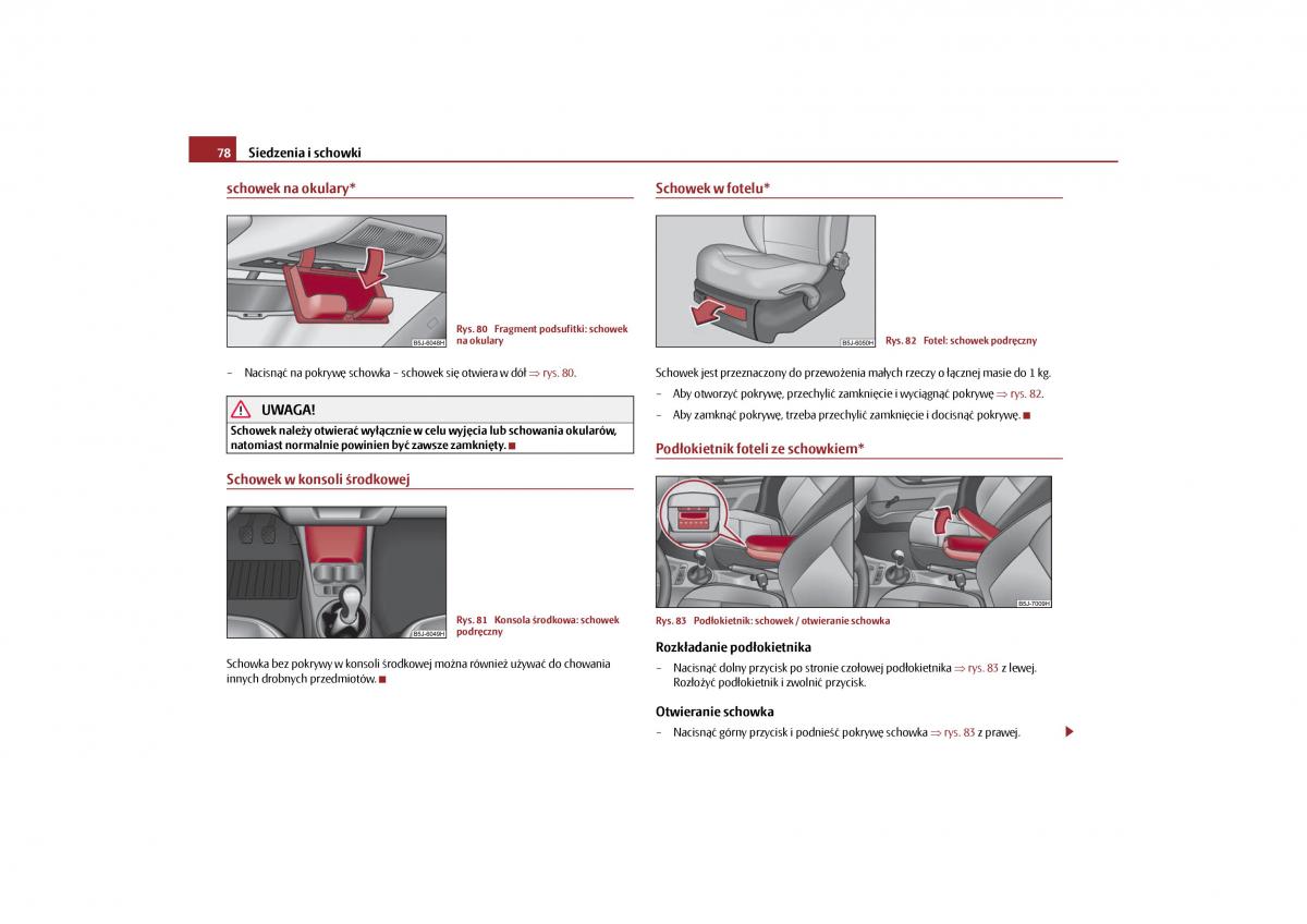Skoda Roomster instrukcja obslugi / page 80
