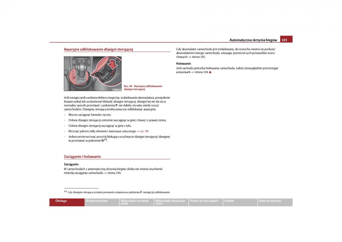 Skoda Roomster instrukcja obslugi / page 105